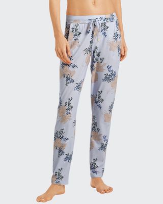 Floral Printed Lounge Knit Pants