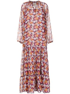 Bambah Sandra floral-print kaftan dress - Multicolour