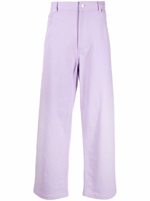 MSGM high-waist wide-leg trousers - Purple