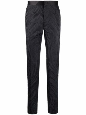 Roberto Cavalli animal jacquard trousers - Black