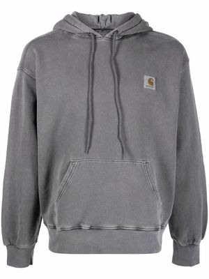 Carhartt WIP washed-drawstring-hoodie - Grey