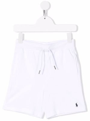 Ralph Lauren Kids logo-embroidered track shorts - White