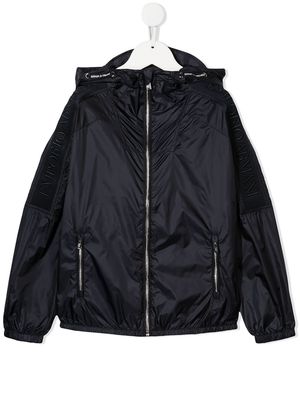 Emporio Armani Kids zip-up hooded jacket - Blue