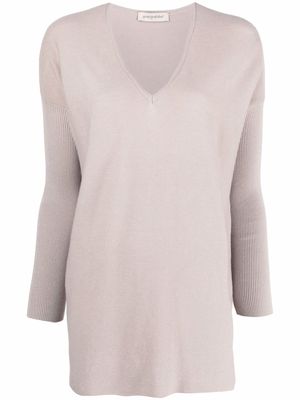 Gentry Portofino V-neck long-sleeved T-shirt - Neutrals