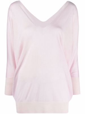 Malo V-neck cashmere-blend top - Pink