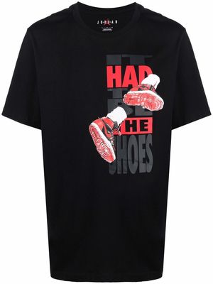 Jordan slogan sneaker-print T-shirt - Black