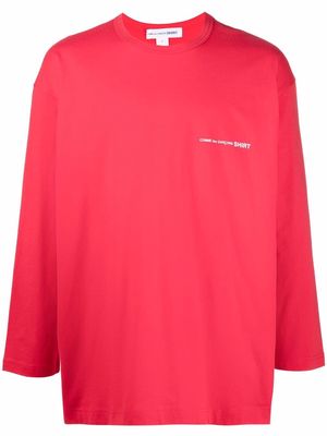 Comme Des Garçons Shirt chest logo-print jumper - Red