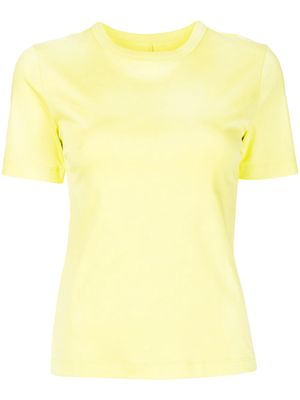 Dion Lee cut out-detail short-sleeved T-shirt - Yellow