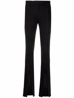 ALESSANDRO VIGILANTE slit-leg slim tailored trousers - Black