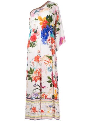 Camilla floral-print one-shoulder flared jumpsuit - Multicolour