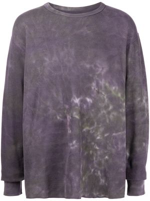 Needles tie dye-print long-sleeved T-shirt - Purple