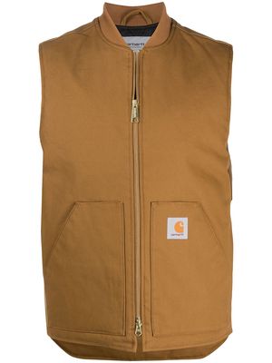 Carhartt WIP zipped canvas gilet - Brown