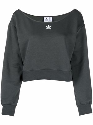 adidas Originals slouchy crop sweatshirt - Grey