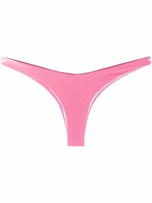 Antonella Rizza persiana metallic-finish thong bikini - Pink