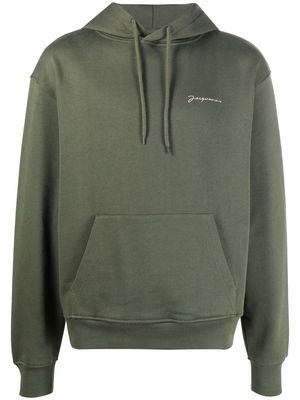 Jacquemus Le sweatshirt brodé hoodie - Green