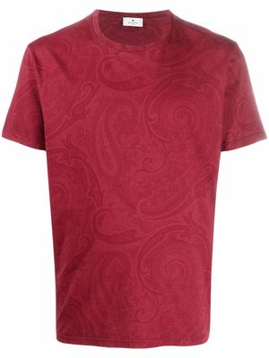 ETRO paisley-print cotton T-shirt - Red