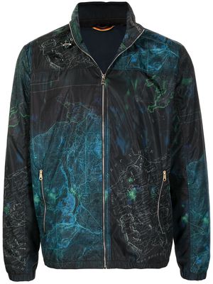 PAUL SMITH map-print hooded jacket - Black