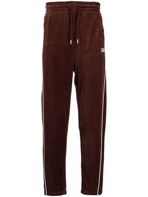 Fila Heritage Helios velour tapered track trousers