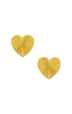 Casa Clara Mi Amor Stud Earrings in Metallic Gold.