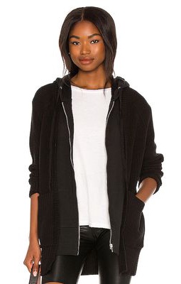 Central Park West Reed Dickie Cardigan in Black