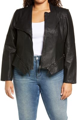 BLANKNYC Faux Leather Moto Jacket in Black