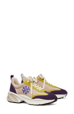 Tory Burch Good Luck Trainer Sneaker in New Cream /Purple /Purple