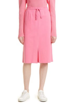 BOSS Eneta Drawstring Cotton Skirt in Pink Lemonade