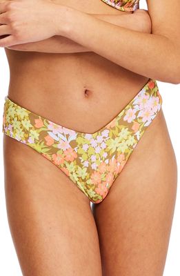 Billabong Bring on the Bliss Fiji Floral Print Cheeky Bikini Bottoms in Multi