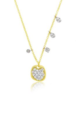 Meira T Diamond Disc Pendant Necklace in Yellow