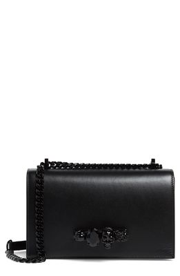Alexander McQueen Blackout Leather Crossbody Knuckle Bag