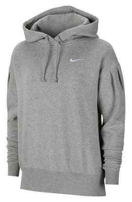 Nike Sportswear Fleece Hoodie in Dark Grey Heather/White