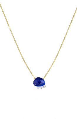 Meira T Meria T Lapis & Diamond Pendant Necklace in Blue