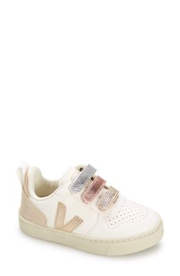 Veja Small V-10 Sneaker in Multico Extra White Shiny