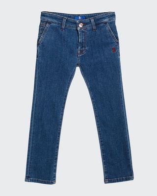 Straight Leg Denim Jeans, Size 4-12