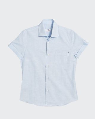Kids' Striped Short-Sleeve Shirt, Size 6-14