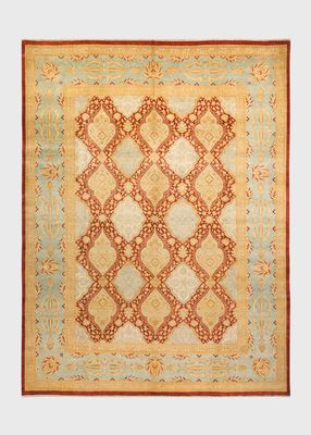 Eclectic Hand-Knotted Area Rug - Red, 10'1" x 13'3"