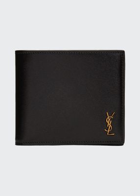 Men's YSL East-West Logo Bi-Fold Wallet