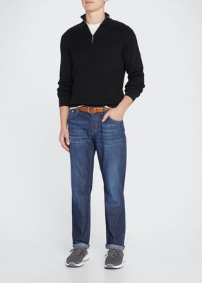 Men's Traditional-Fit Light-Wash Jeans