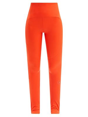 Adidas By Stella Mccartney - Truestrength Stirrup-cuff Jersey Leggings - Womens - Orange