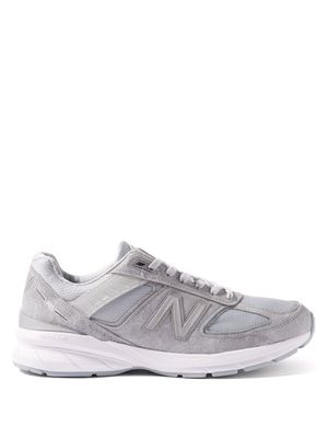 New Balance - Made In Usa 990v5 Faux-suede Trainers - Mens - Light Grey