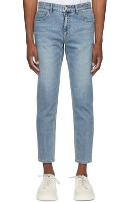 Solid Homme Blue Slim Cropped Jeans