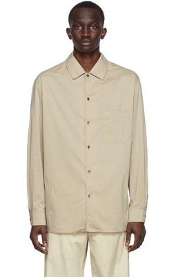 Lemaire Taupe Convertible Collar Shirt