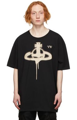 Vivienne Westwood Black Spray Orb Classic T-Shirt