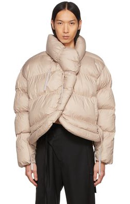 Ottolinger Beige Drawstring Puffer Jacket