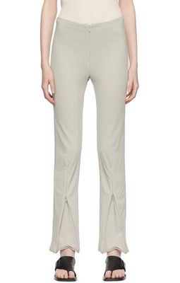Gabriela Coll Garments Beige No. 152 Zip-Up Trousers
