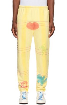 Collina Strada SSENSE Exclusive Yellow Picnic Wave Lounge Pants