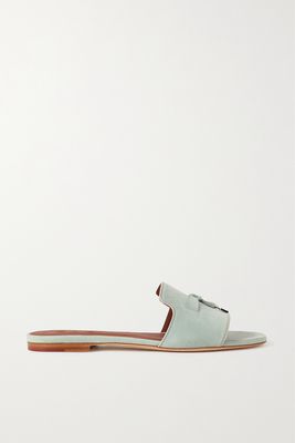 Loro Piana - Summer Charms Suede Slides - Gray