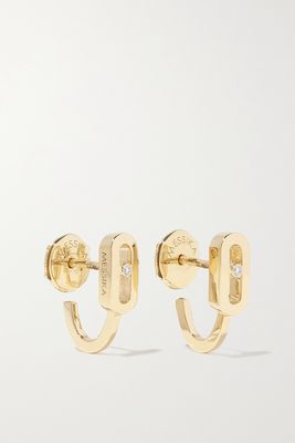 Messika - Move Classique 18-karat Gold Diamond Hoop Earrings - one size