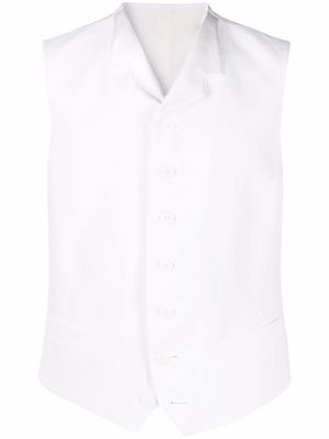 Giorgio Armani notched-collar waistcoat - White