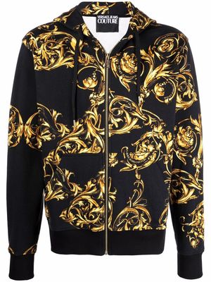 Versace Jeans Couture Regalia Baroque zip-up hoodie - Black